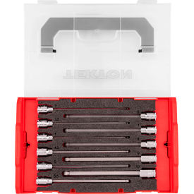 3/8'' Drive Long Ball End Hex Bit Socket Set with Mini Stacking Tool Box, 11 Pieces