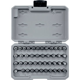 1/4'' Drive Hex, Torx, Phillips, Slotted, Square Bit Socket Set with Case, 44 Pieces