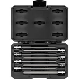 3/8'' Drive Long Hex Bit Socket Set with Case, 8 Pieces
