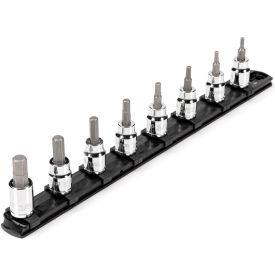 3/8'' Drive Hex Bit Socket Set with Rail, 8 Pieces