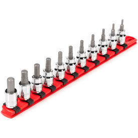 3/8'' Drive Hex Bit Socket Set with Rail, 11 Pieces