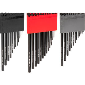 41 Piece Flat End Hex & Star L-Key Set with Holders, 0.050"-3/8", 1.3MM-10MM