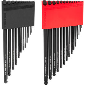 28 Piece Short Arm Ball End Hex L-Key Set with Holders, 0.050"-3/8", 1.3MM-10MM