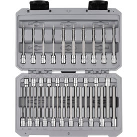 1/4'' Drive Long Hex & Torx Bit Socket Set with Case, 31 Pieces