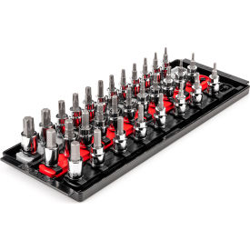3/8'' Drive Hex & Torx Bit Socket Set with Rails & Tray, 31 Pieces