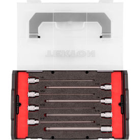 3/8'' Drive Long Ball End Hex Bit Socket Set with Mini Stacking Tool Box, 8 Pieces