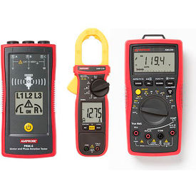 3 Phase Sequence & Motor Rotation Tester Kit w/Clamp Meter & Industrial Multimeter