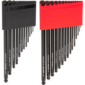 28 Piece Ball End Hex L-Key Set with Holders, 0.050"-3/8", 1.3MM-10MM