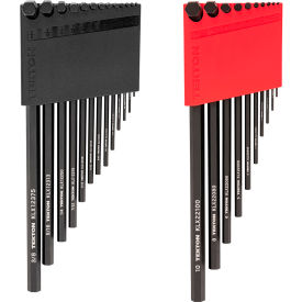 23 Piece Flat End Hex L-Key Set with Holders, 0.050"-3/8", 1.3MM-10MM
