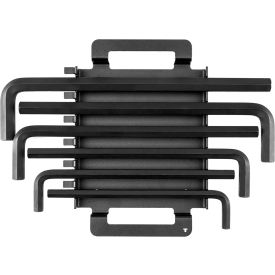 6 Piece Flat End Hex L-Key Set with Rack, 7/16"-3/4"