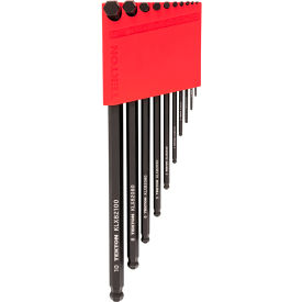 10 Pieces Ball End Hex L-Key Set with Holder, 1.3MM-10MM, Common Sizes