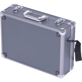Aluminum Carrying Case, 18"L x 6"W x 14-1/2"H, Gray