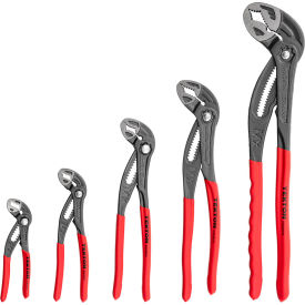 5", 7", 10", 12", 16", Angle Nose Push Button Adjustable Pliers Set, 5 Piece