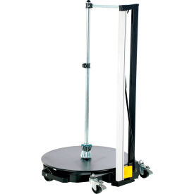 Steel Roll Dolly with Cutter, 40"L x 35"W x 70"H, 440 lb Capacity, Black