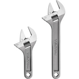 2 Piece Adjustable Wrench, 6"-9" Long