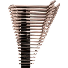 Angle Head Open End Wrench Set with Modular Organizers, 1/4" - 1-1/4", 19 Piece