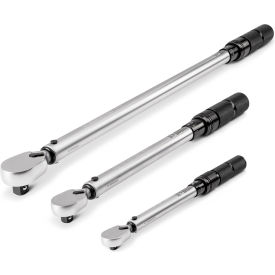 1/4", 3/8", 1/2" Micrometer Torque Wrench Set, 20-200, 10-100, 40-300 Ft-Lbs, 3 Piece