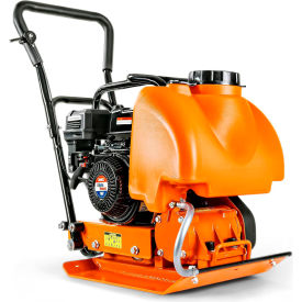 Plate Compactor with Water Tank, Enhanced For Dirt & Asphalt, 7 HP, 4-Stroke Engine