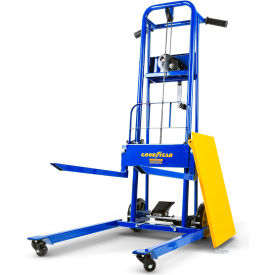Manual Lift & Stacker, Four Wheel, 330 lb. Capacity