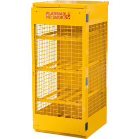 Knockdown Cylinder Storage Cabinet, 32"W x 30"D x 68-1/4"H, Horizontal, 8 Cylinder Cap.