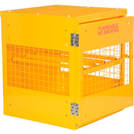 Knockdown Cylinder Storage Cabinet, 32"W x 30"D x 35-1/4"H, Horizontal, 4 Cylinder Cap