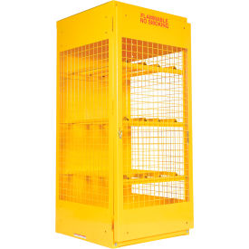 Cylinder Storage Cabinet, 32"W x 30"D x 68-1/4"H, Horizontal, 8 Cylinder Capacity