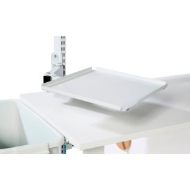 Laptop/Printer/Equipment Shelf with Arm ESD, 14-3/8"W X 14-3/8"D, Light Gray