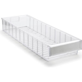 Storage Bins, 23-5/8"L x 7-5/16"W x 3-1/4"H, Clear, Pack of 15