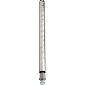 Post with Leveling Legs, Pre-Inserted, 1"W x 1"D x 86"H