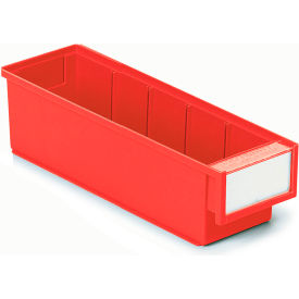 Storage Bins, 11-13/16"L x 3-5/8"W x 3-1/4"H, Red, Pack of 30