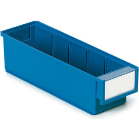 Storage Bins, 11-13/16"L x 3-5/8"W x 3-1/4"H, Blue, Pack of 30