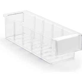 Storage Bins, 11-13/16"L x 3-5/8"W x 3-1/4"H, Clear, Pack of 30