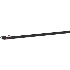 Power Rail with 10 Outlets & 8'L Cord, 15 Amp, 125 Volts, 70-7/16"W, Black