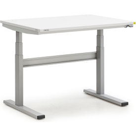 Electric Desk Workbench with ESD Laminate Top, For M36, 31-1/2" x 43-5/16", Light Gray