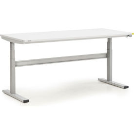 Electric Desk Workbench with ESD Laminate Top, 31-1/2" x 70-7/8", Light Gray