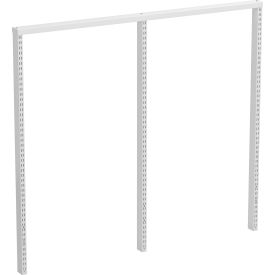 Steel Upright Tube Module, 2xM72"W x 2-3/4"D x 53-1/2"H, Light Gray