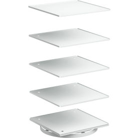 ESD Turntable Cabinets, 27-9/16"W x 27-9/16"D x 66-1/8"H, White