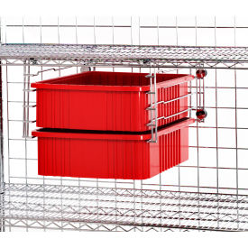Double Bin Drawer Slide, Wire Shelves, Chrome Plated Finish
