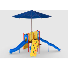 Timber Glen with Shade, Ground Spikes & Inground Shade Posts, Multi-color