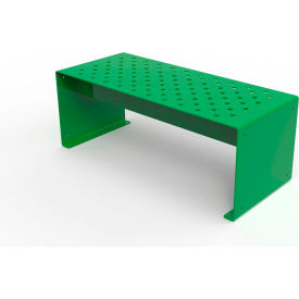 Pasadena 4' Outdoor Straight Modular Bench without Back, Surface Mount, Spring Green