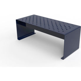 Pasadena 4' Outdoor Straight Modular Bench without Back, Surface Mount, Ultra Blue