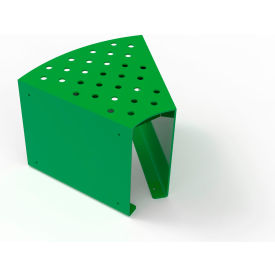 Pasadena 2' Outdoor Modular Bench without Back, Surface Mount, Spring Green
