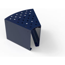 Pasadena 2' Outdoor Modular Bench without Back, Surface Mount, Ultra Blue
