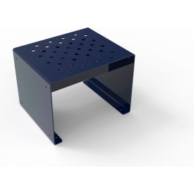 Pasadena 2' Outdoor Straight Modular Bench without Back, Surface Mount, Ultra Blue
