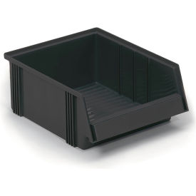 ESD Large Stacking Bin, 7-5/16"W x 20-1/16"L x 7-3/16"H, Black, 12/Case