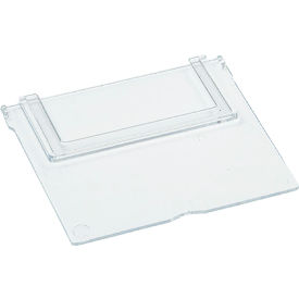 Divider For Shelf Bin, 3"W x 1/4"L x 2-3/4"H, Clear, Pack of 60