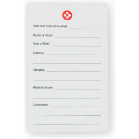 Inspection Card, 1/8" x 4", White