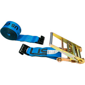 Ratchet Strap with Flat Hooks, 4" x 20', Blue