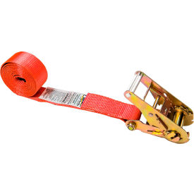 Heavy-Duty Endless Ratchet Strap, 2'' x 20', Red