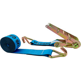 Ratchet Strap with Wire Hooks, 3" x 27', Blue